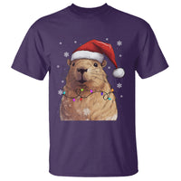 Capybara Christmas T Shirt Funny Santa Capy Meme Xmas Vibe - Wonder Print Shop