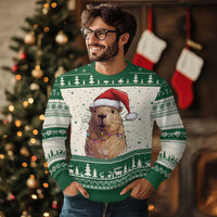 Capybara Christmas Ugly Christmas Sweater Funny Santa Capy Meme Xmas Vibe - Wonder Print Shop