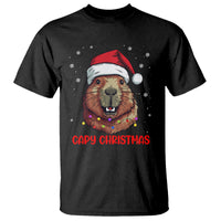 Capy Christmas T Shirt Funny Capybara Santa Meme - Wonder Print Shop