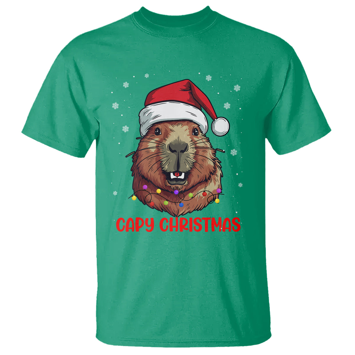 Capy Christmas T Shirt Funny Capybara Santa Meme - Wonder Print Shop