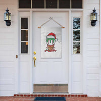 Cute Baseball Christmas Icecream Dripping Garden Flag Holiday Ice Cream Cone with Santa Hat - Wonder Print Shop