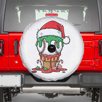 Cute Baseball Christmas Icecream Dripping Spare Tire Cover Holiday Ice Cream Cone with Santa Hat - Wonder Print Shop