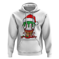 Cute Baseball Christmas Icecream Dripping Hoodie Holiday Ice Cream Cone with Santa Hat - Wonder Print Shop