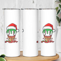 Cute Baseball Christmas Icecream Dripping Skinny Tumbler Holiday Ice Cream Cone with Santa Hat - Wonder Print Shop