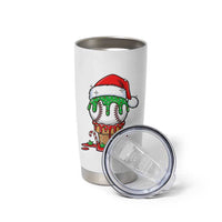 Cute Baseball Christmas Icecream Dripping Tumbler Cup Holiday Ice Cream Cone with Santa Hat - Wonder Print Shop