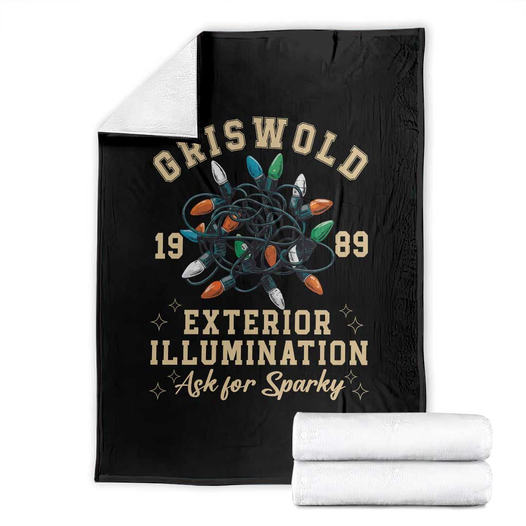 Griswold Christmas Lights Throw Blanket Exterior Illumination Ask for Sparky Funny Holiday - Wonder Print Shop