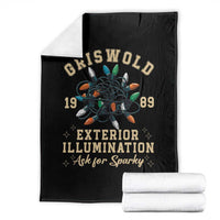 Griswold Christmas Lights Throw Blanket Exterior Illumination Ask for Sparky Funny Holiday - Wonder Print Shop