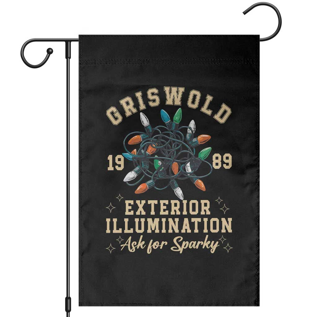 Griswold Christmas Lights Garden Flag Exterior Illumination Ask for Sparky Funny Holiday - Wonder Print Shop