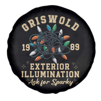 Griswold Christmas Lights Spare Tire Cover Exterior Illumination Ask for Sparky Funny Holiday - Wonder Print Shop