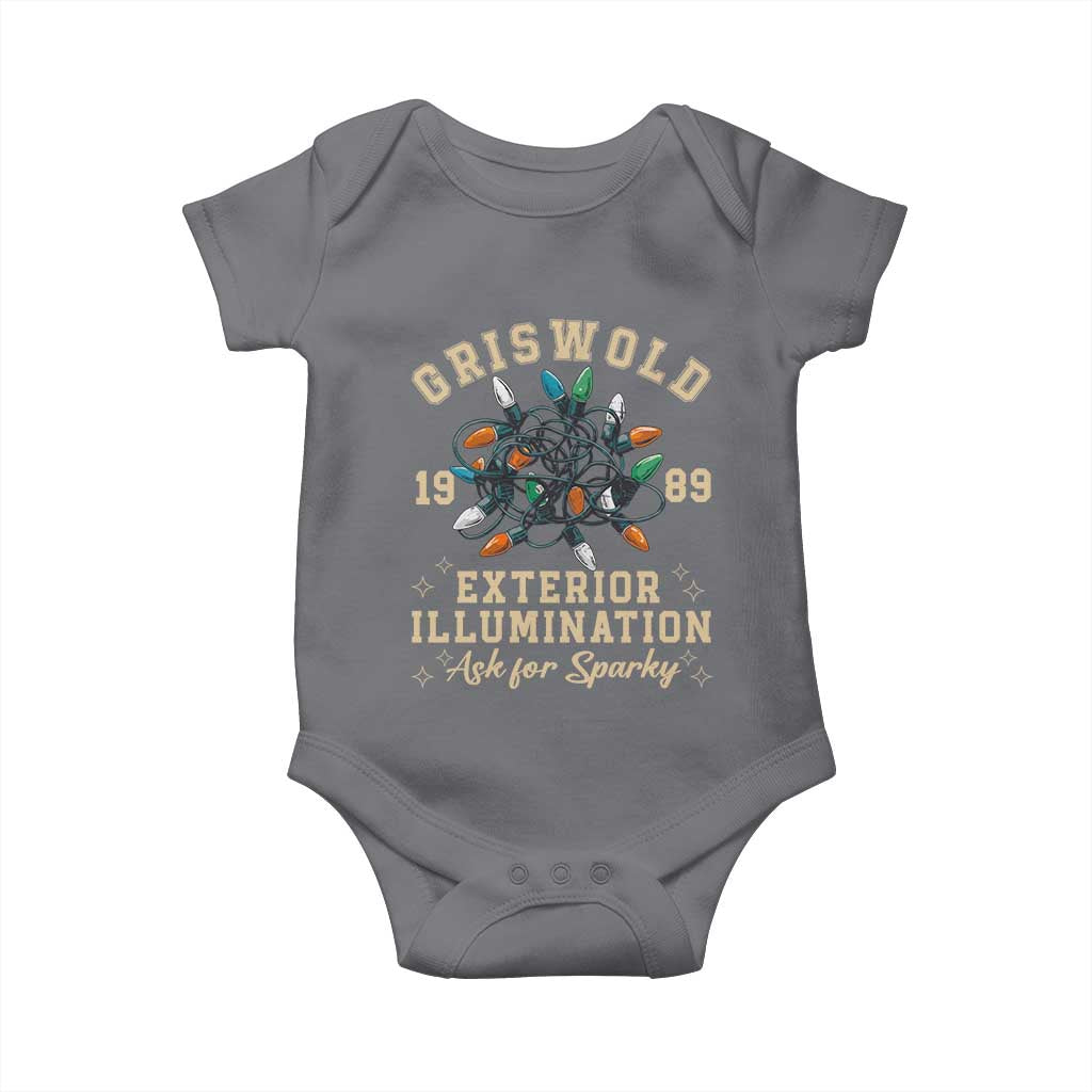 Griswold Christmas Lights Baby Onesie Exterior Illumination Ask for Sparky Funny Holiday - Wonder Print Shop
