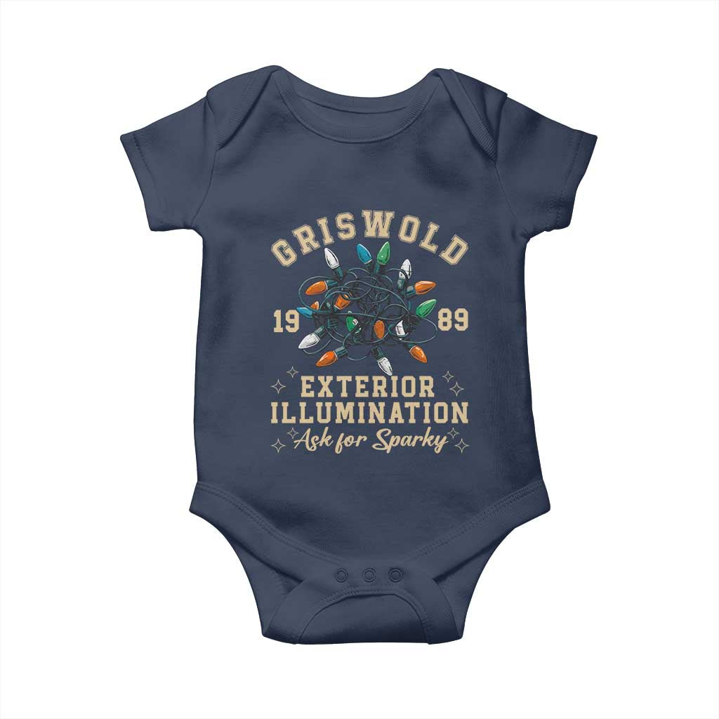 Griswold Christmas Lights Baby Onesie Exterior Illumination Ask for Sparky Funny Holiday - Wonder Print Shop