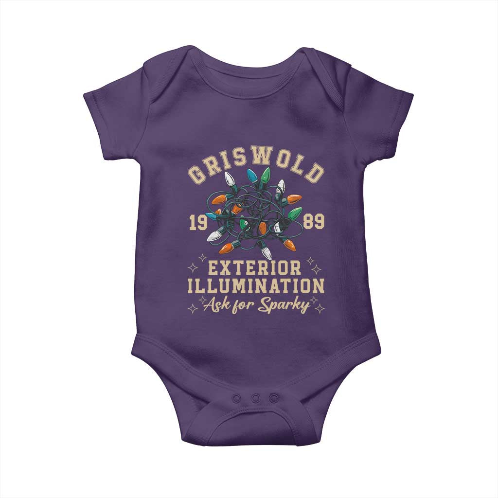 Griswold Christmas Lights Baby Onesie Exterior Illumination Ask for Sparky Funny Holiday - Wonder Print Shop
