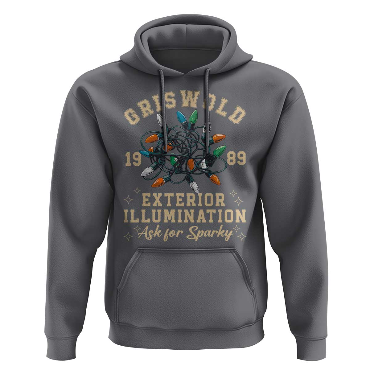 Griswold Christmas Lights Hoodie Exterior Illumination Ask for Sparky Funny Holiday - Wonder Print Shop