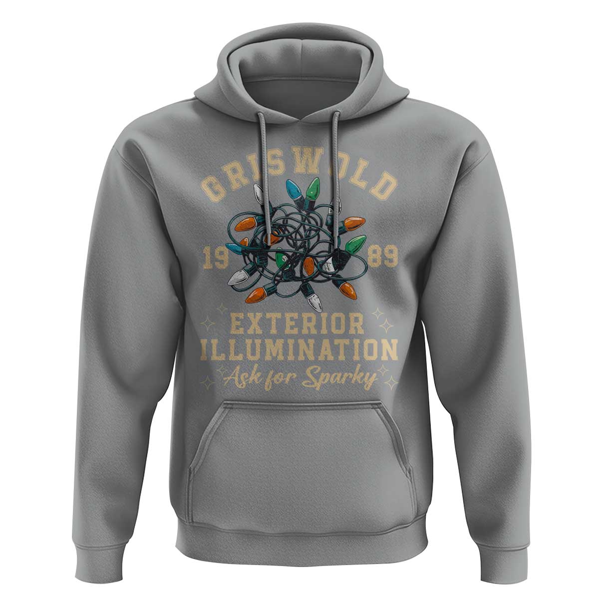 Griswold Christmas Lights Hoodie Exterior Illumination Ask for Sparky Funny Holiday - Wonder Print Shop
