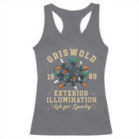 Griswold Christmas Lights Racerback Tank Top Exterior Illumination Ask for Sparky Funny Holiday - Wonder Print Shop