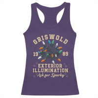 Griswold Christmas Lights Racerback Tank Top Exterior Illumination Ask for Sparky Funny Holiday - Wonder Print Shop