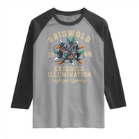 Griswold Christmas Lights Raglan Shirt Exterior Illumination Ask for Sparky Funny Holiday - Wonder Print Shop