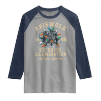 Griswold Christmas Lights Raglan Shirt Exterior Illumination Ask for Sparky Funny Holiday - Wonder Print Shop