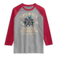 Griswold Christmas Lights Raglan Shirt Exterior Illumination Ask for Sparky Funny Holiday - Wonder Print Shop