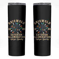 Griswold Christmas Lights Skinny Tumbler Exterior Illumination Ask for Sparky Funny Holiday - Wonder Print Shop