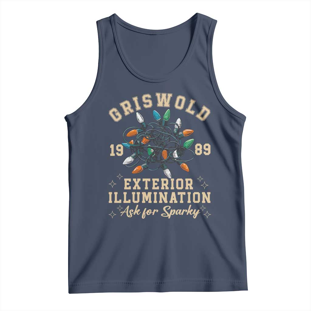 Griswold Christmas Lights Tank Top Exterior Illumination Ask for Sparky Funny Holiday - Wonder Print Shop
