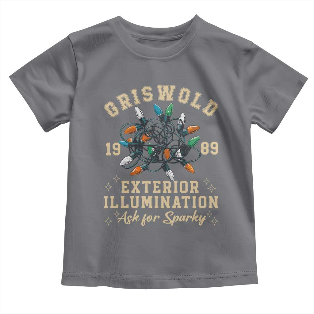 Griswold Christmas Lights Toddler T Shirt Exterior Illumination Ask for Sparky Funny Holiday - Wonder Print Shop