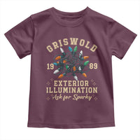 Griswold Christmas Lights Toddler T Shirt Exterior Illumination Ask for Sparky Funny Holiday - Wonder Print Shop