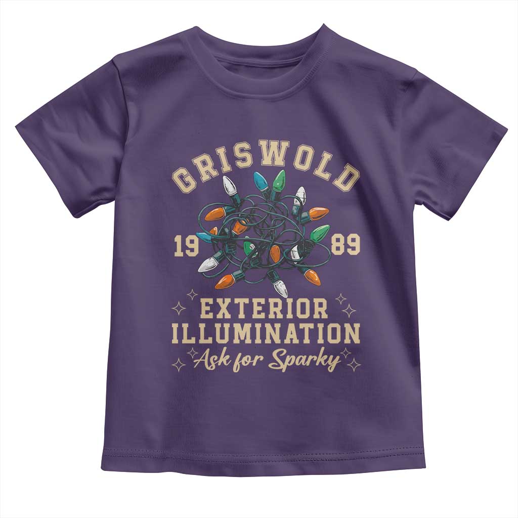 Griswold Christmas Lights Toddler T Shirt Exterior Illumination Ask for Sparky Funny Holiday - Wonder Print Shop
