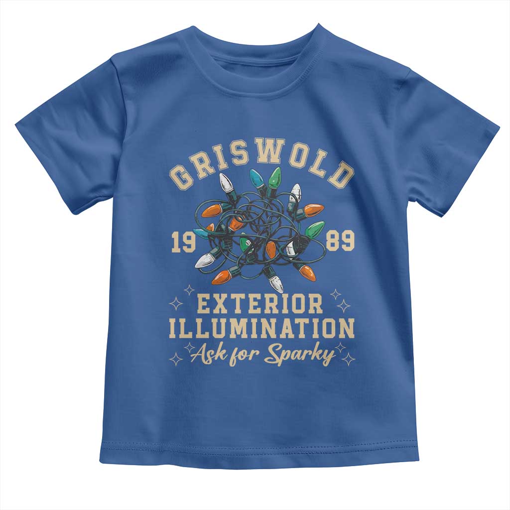 Griswold Christmas Lights Toddler T Shirt Exterior Illumination Ask for Sparky Funny Holiday - Wonder Print Shop