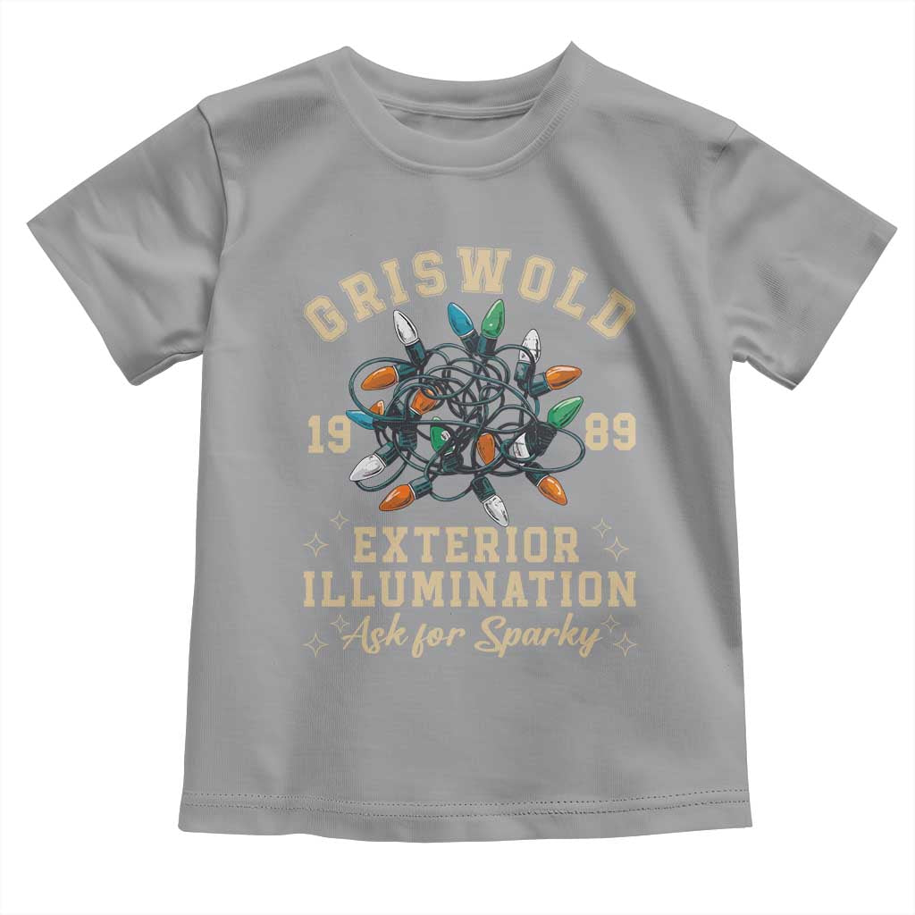 Griswold Christmas Lights Toddler T Shirt Exterior Illumination Ask for Sparky Funny Holiday - Wonder Print Shop
