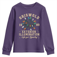 Griswold Christmas Lights Youth Sweatshirt Exterior Illumination Ask for Sparky Funny Holiday - Wonder Print Shop