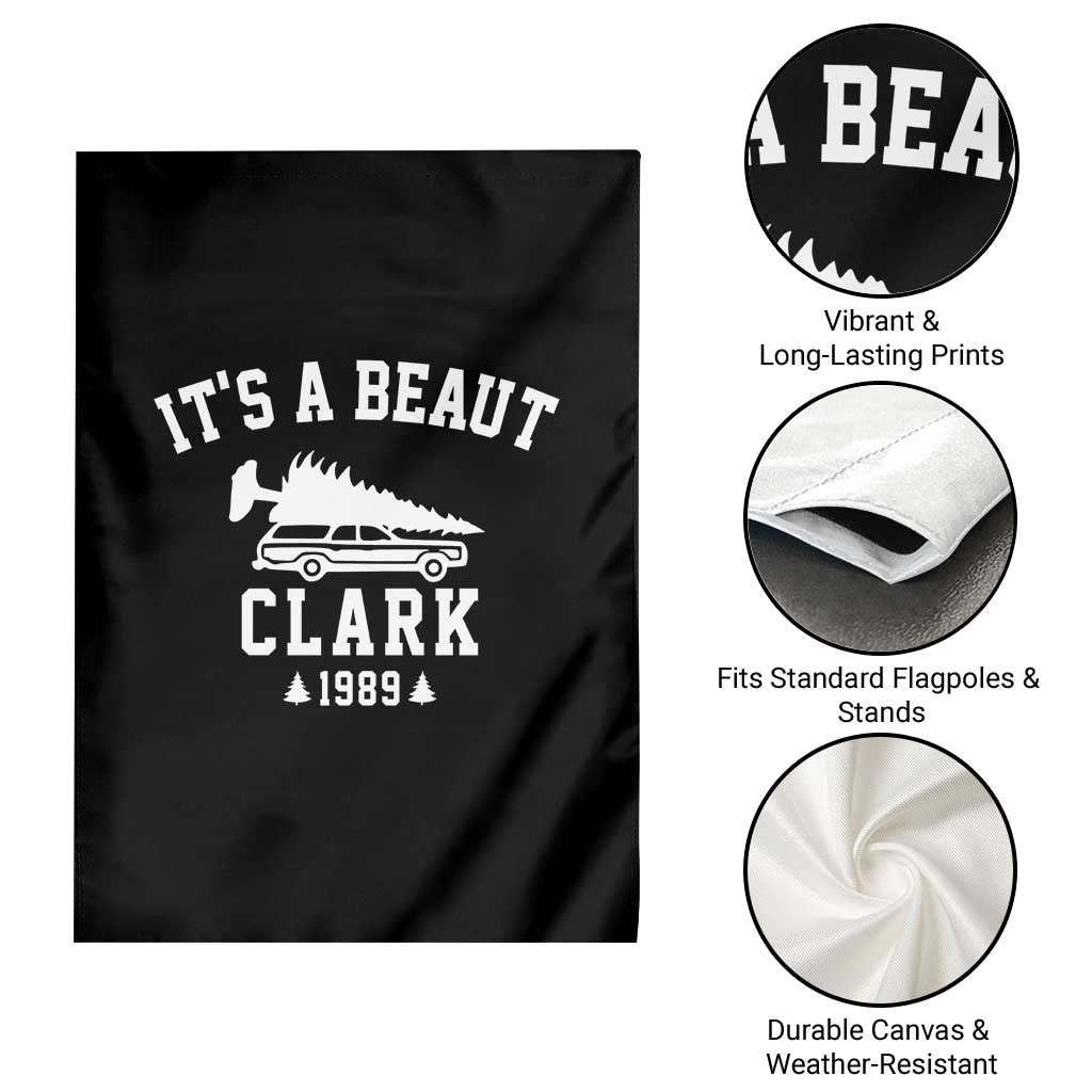 Funny Christmas It’s a Beaut Clark Garden Flag Xmas Tree Disaster Griswold Family Holiday - Wonder Print Shop