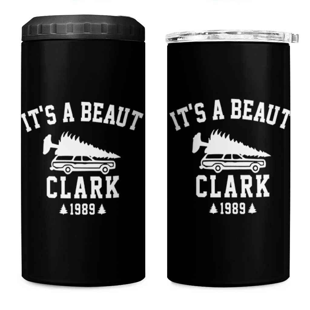 Funny Christmas It’s a Beaut Clark 4 in 1 Can Cooler Tumbler Xmas Tree Disaster Griswold Family Holiday - Wonder Print Shop