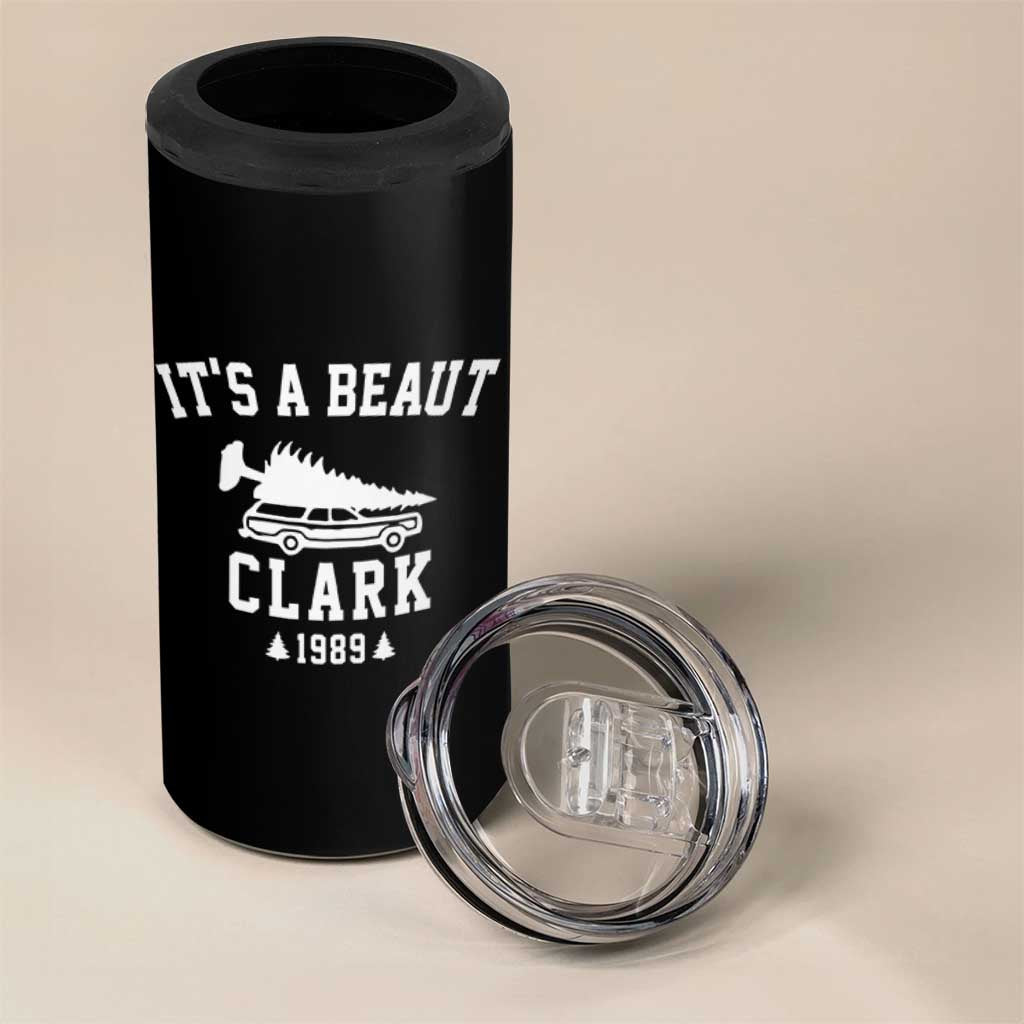 Funny Christmas It’s a Beaut Clark 4 in 1 Can Cooler Tumbler Xmas Tree Disaster Griswold Family Holiday - Wonder Print Shop