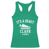 Funny Christmas It’s a Beaut Clark Racerback Tank Top Xmas Tree Disaster Griswold Family Holiday - Wonder Print Shop