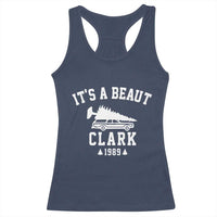 Funny Christmas It’s a Beaut Clark Racerback Tank Top Xmas Tree Disaster Griswold Family Holiday - Wonder Print Shop