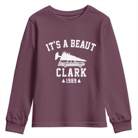 Funny Christmas It’s a Beaut Clark Youth Sweatshirt Xmas Tree Disaster Griswold Family Holiday - Wonder Print Shop