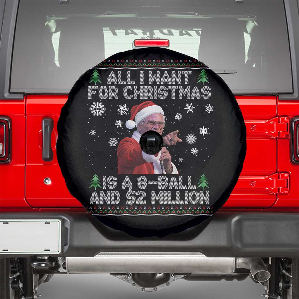 Funny Christmas Billy Meme Spare Tire Cover A 8 Ball and 2 Million Dollars Baby Uncle in Santa Suit - Wonder Print Shop