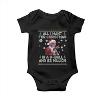 Funny Christmas Billy Meme Baby Onesie A 8 Ball and 2 Million Dollars Baby Uncle in Santa Suit - Wonder Print Shop