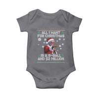 Funny Christmas Billy Meme Baby Onesie A 8 Ball and 2 Million Dollars Baby Uncle in Santa Suit - Wonder Print Shop
