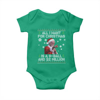 Funny Christmas Billy Meme Baby Onesie A 8 Ball and 2 Million Dollars Baby Uncle in Santa Suit - Wonder Print Shop