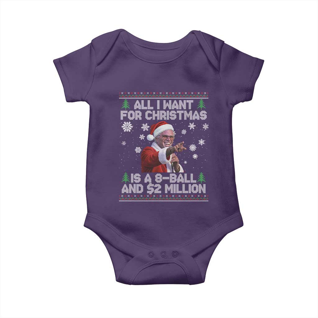 Funny Christmas Billy Meme Baby Onesie A 8 Ball and 2 Million Dollars Baby Uncle in Santa Suit - Wonder Print Shop