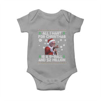 Funny Christmas Billy Meme Baby Onesie A 8 Ball and 2 Million Dollars Baby Uncle in Santa Suit - Wonder Print Shop