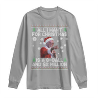 Funny Christmas Billy Meme Long Sleeve Shirt A 8 Ball and 2 Million Dollars Baby Uncle in Santa Suit - Wonder Print Shop