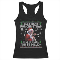 Funny Christmas Billy Meme Racerback Tank Top A 8 Ball and 2 Million Dollars Baby Uncle in Santa Suit - Wonder Print Shop
