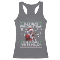 Funny Christmas Billy Meme Racerback Tank Top A 8 Ball and 2 Million Dollars Baby Uncle in Santa Suit - Wonder Print Shop