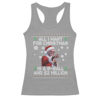 Funny Christmas Billy Meme Racerback Tank Top A 8 Ball and 2 Million Dollars Baby Uncle in Santa Suit - Wonder Print Shop