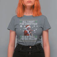 Funny Christmas Billy Meme T Shirt For Women A 8 Ball and 2 Million Dollars Baby Uncle in Santa Suit - Wonder Print Shop
