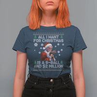 Funny Christmas Billy Meme T Shirt For Women A 8 Ball and 2 Million Dollars Baby Uncle in Santa Suit - Wonder Print Shop