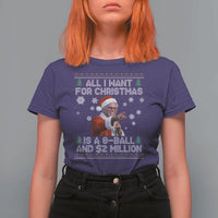 Funny Christmas Billy Meme T Shirt For Women A 8 Ball and 2 Million Dollars Baby Uncle in Santa Suit - Wonder Print Shop